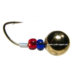 Mormyszka wolframowa kulka złota 5 - 13mm