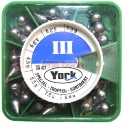 Komplet ołowi York z igielitem - OYK3 łezka