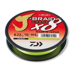 Plecionka DAIWA J-Braid Grand X8 0.10mm - 135m Chartreuse