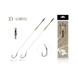 Zestaw Delphin sCAMO Boilie rig / 2 szt. | 20 cm / 25 lbs / #6