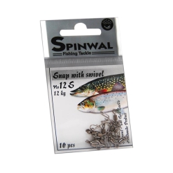 Agrafka Spinwal Snap z krętlikiem Spinwal nr 12S (12 kg)