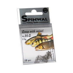 Agrafka Spinwal Snap z krętlikiem Spinwal nr 18S (8 kg)