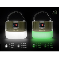 Lampa campingowa z pilotem Delphin SVITA 4W/3600mAh